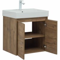 Тумба с раковиной Aquanet Nova Lite 60 302525 подвесная Дуб рустикальный — фото 5, Тумбы с раковиной