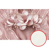 Фреска Ortograf 3D 6711 Фактура флок FLK Флизелин (4,3*2,7) Розовый, Цветы — фото 1, Фрески