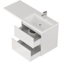 Товар: Тумба с раковиной Creto Cafor 130 R 19-W130R подвесная Белый глянец - фото 5 Тумба с раковиной Creto Cafor 130 R 19-W130R подвесная Белый глянец — фото 5, Мебель для ванной