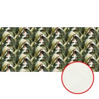 Фреска Ortograf Oasis 32767 Фактура флок FLK Флизелин (6*2,7) Белый/Зеленый, Листья — фото 1, Фрески