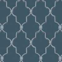 Обои Livingwalls Michalsky 3 36502-4 Винил на флизелине (0,53*10,05) Бирюзовый/Синий, Ромб/Орнамент — фото 1, Обои для стен