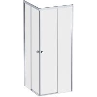 Душевой уголок AM.PM X-Joy 80х80 W94G-403-8080-МТ1К профиль Хром матовый стекло прозрачное — фото 1, Душевые уголки