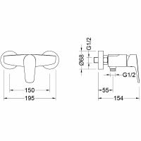 Смеситель для душа Aquatek Бетта Хром арт-AQ1160CR — фото 2, Смеситель для душа