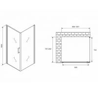 Товар: Душевой уголок Abber Sonnenstrand 100х80 AG04100M-S80M профиль Хром стекло матовое - фото 4 Душевой уголок Abber Sonnenstrand 100х80 AG04100M-S80M профиль Хром стекло матовое — фото 4, Прямоугольные душевые уголки
