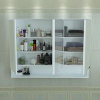 Зеркальный шкаф СанТа Вегас 120 Белый — фото 2, Зеркальные шкафы в ванную