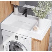 Тумба под раковину Aquaton Лондри 80 1A267101LH0C0 Дуб Сантана без фасада — фото 11, Тумбы под раковину