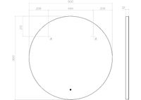 Зеркало Vigo Otti Classic 90 z.OTT.90.Classic с подсветкой с сенсорным выключателем — фото 6, Зеркала в ванную комнату