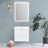 Тумба под раковину BelBagno 60 ALBANO-CER-600-2C-SO-BL подвесная Bianco Lucido — фото 8, Тумбы под раковину