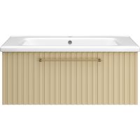 Тумба с раковиной Brevita Alicante 90 УТ000015787 подвесная Капучино — фото 2, Мебель для ванной