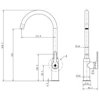 Смеситель для кухни Orange Boni M15-001cr Хром — фото 11, Смесители для кухни