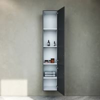 Товар: Шкаф пенал AM.PM Gem 30 R M90CHR0306GM подвесной Графит матовый - фото 4 Шкаф пенал AM.PM Gem 30 R M90CHR0306GM подвесной Графит матовый — фото 4, Пеналы для ванной комнаты