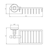 Полка корзина Migliore Mirella 17336 Золото — фото 2, Полки для ванной и душа