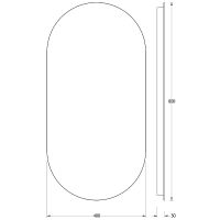 Зеркало Evoform Ledshine 80x40 с подсветкой 16.5 W - без выключателя - нейтральный белый свет арт-BY 2586 — фото 6, Зеркала в ванную комнату