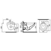 Унитаз биде Bien Ion IOKA050N2VP1W5000 подвесной с сиденьем Микролифт — фото 5, Унитазы