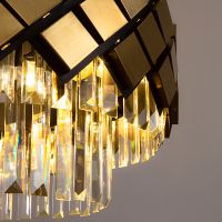 Люстра Artelamp Amelia A1039SP-10BK Прозрачная Золото Черная — фото 2, Люстры