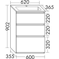 Товар: Тумба с раковиной Burgbad Lin20 60 SGHQ062F5351C0001*1 Белая матовая - фото 2 Тумба с раковиной Burgbad Lin20 60 SGHQ062F5351C0001*1 Белая матовая — фото 2, Мебель для ванной