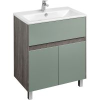 Тумба под раковину Aquaton Форест 75 1A278301FR9C0 Дуб рошелье Сумеречный голубой — фото 1, Тумбы под раковину