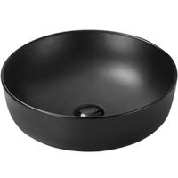 Раковина SantiLine 42 SL-1054MB Черная матовая — фото 1, Раковины накладные