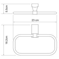 Товар: Кольцо для полотенец WasserKRAFT Leine K-5060W Хром - фото 3 Кольцо для полотенец WasserKRAFT Leine K-5060W Хром — фото 3, Полотенцедержатели