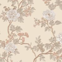 Обои Alessandro Allori Four Seasons 1601-2 Винил на флизелине (1,06*10) Бежевый, Цветы — фото 1, Обои для стен