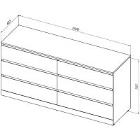 Комод Aquanet Сканди 160 302547 Дуб эдгрейн — фото 11, Комоды и тумбы для ванной комнаты