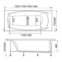 Акриловая ванна Marka One Pragmatika 173х75 01пр17375 без гидромассажа — фото 5, Ванны