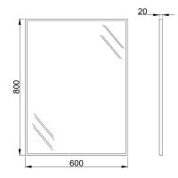 Зеркало Nofer 60 08052.B Хром — фото 2, Зеркала в ванную комнату