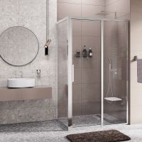 Душевая стенка WasserKRAFT Lopau 90 32S07-RP90 профиль Хром стекло прозрачное — фото 3, Боковые стенки