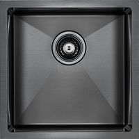 Кухонная мойка Paulmark Aller 44 Uni PM904444-GM Вороненая сталь — фото 1, Кухонные мойки