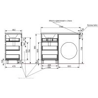 Тумба с раковиной Эстет Dallas Luxe 115 R ФР-00002301 Белая — фото 6, Тумбы с раковиной