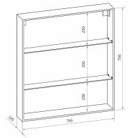 Зеркальный шкаф Континент Allure LED 80 МВК045 с подсветкой Белый — фото 13, Зеркальные шкафы в ванную