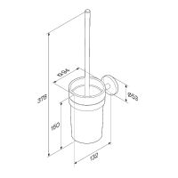 Ершик для унитаза AM.PM X-Joy A85A33322 Черный матовый — фото 8, Ершики для унитаза