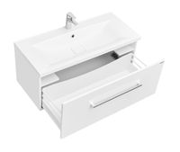 Товар: Тумба под раковину Aquaton Мадрид 100 М 1A126901MA010 подвесная Белая - фото 3 Тумба под раковину Aquaton Мадрид 100 М 1A126901MA010 подвесная Белая — фото 3, Мебель для ванной