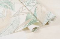 Обои Артекс Хлоя 10708-03 Винил на флизелине (1,06*10,05) Зеленый/Бежевый, Листья — фото 2, Обои для стен