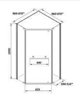 Товар: Душевой уголок Ceruttispa Chika ZP101T 100x100 профиль Хром стекло прозрачное - фото 15 Душевой уголок Ceruttispa Chika ZP101T 100x100 профиль Хром стекло прозрачное — фото 15, Душевые уголки трапеция