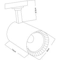 Трековый светильник Artelamp Vinsant A2664PL-1BK Черный — фото 2, Трековые светильники