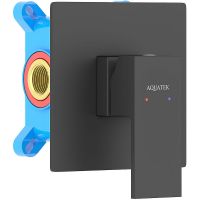 Смеситель для душа Aquatek Либра AQ1666MB Черный матовый — фото 1, Смеситель для душа