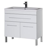 Тумба под раковину Aquanet Верона 100 182710 1 ящик 2 дверцы Белая — фото 1, Тумбы под раковину