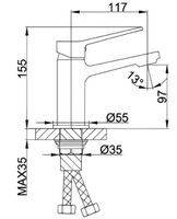 Смеситель для раковины Frap H62 Черный матовый арт-F1062 — фото 2, Смесители для раковины
