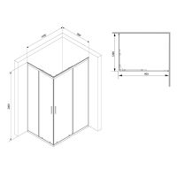 Душевой уголок AM.PM Gem S 120х90 W93G-404-120290-BT профиль Черный матовый стекло прозрачное — фото 11, Прямоугольные душевые уголки