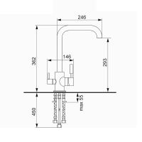Товар: Смеситель для кухни Ulgran Quartz UQ-019-09 Асфальт - фото 2 Смеситель для кухни Ulgran Quartz UQ-019-09 Асфальт — фото 2, Смесители