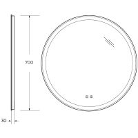Товар: Зеркало BelBagno 70 SPC-RNG-700-LED-TCH-SND с подсветкой с голосовым управлением и подогревом - фото 9 Зеркало BelBagno 70 SPC-RNG-700-LED-TCH-SND с подсветкой с голосовым управлением и подогревом — фото 9, Зеркала в ванную комнату