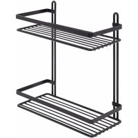 Полка корзина Tekno-tel ES067B Черная — фото 1, Полки для ванной и душа