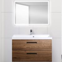 Тумба под раковину BelBagno Aurora 90 AURORA-900-2C-SO-RT подвесная Rovere Tabacco — фото 2, Тумбы под раковину