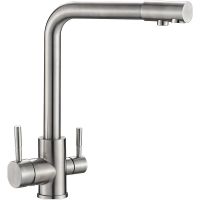 Смеситель для кухни Ulgran Classic U-016-304 Нержавеющая сталь — фото 1, Смесители