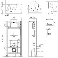 Комплект унитаза с инсталляцией AM.PM Awe IS47001.111738 с сиденьем Микролифт и Белой клавишей смыва — фото 16, Комплекты унитаз + инсталляция