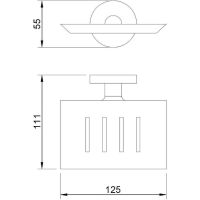 Товар: Мыльница Nofer Niza 16855.B Хром - фото 2 Мыльница Nofer Niza 16855.B Хром — фото 2, Мыльницы