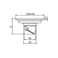 Душевой трап Orange 100x100 TR01-008b с Черной матовый решеткой — фото 3, Трапы для душа