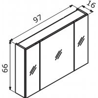 Товар: Зеркальный шкаф Orka Likya 100 3001090 с подсветкой Антрацит матовый - фото 6 Зеркальный шкаф Orka Likya 100 3001090 с подсветкой Антрацит матовый — фото 6, Мебель для ванной