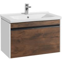 Тумба под раковину Aquaton Капри 80 1A230201KPDB0 подвесная Таксония темная — фото 1, Тумбы под раковину